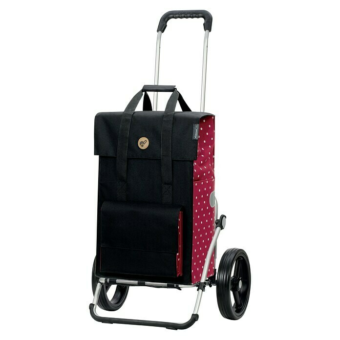 Andersen Royal Einkaufstrolley Janne55 l, Schwarz/Rot, Traglast: 50 kg Diagonal View