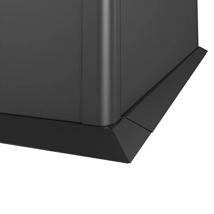 Biohort Mähkante - Passend für: Biohort Hochbeet 1 x 0,5, Dunkelgrau Metallic - Dunkelgrauer Gerätesockel mit abgerundeter Ecke und angeschrägtem Sockel.