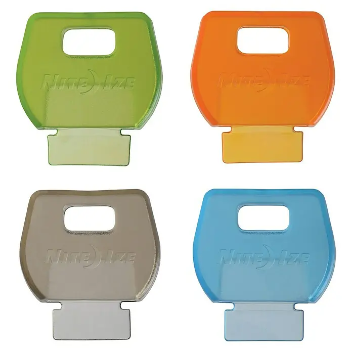 Nite Ize Schlüsselkappe - 4 Stk., Mehrfarbig - Vier farbige Nite Ize Key Caps, die Schlüssel schützen und die Unterscheidung erleichtern. Perfekt für den Alltag.