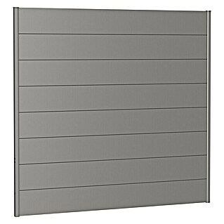 Biohort Sichtschutzelement (B x H: 200 x 180 cm, Stahl, Quarzgrau Metallic)