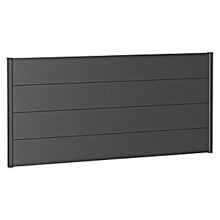 Biohort Sichtschutzelement (200 x 90 cm, Stahl, Dunkelgrau Metallic)