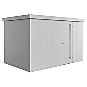 Biohort Neo Gerätehaus 2D (Außenbreite inkl. Dachüberstand: 348 cm, Außentiefe inkl. Dachüberstand: 236 cm, Stahl, Silber-Metallic, Einzeltür) | BAUHAUS