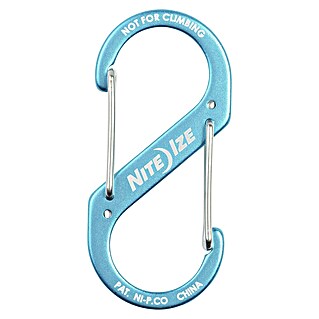Nite Ize Karabinerhaken S-Biner Dual (L x B x H: 8 x 31 x 69 mm, Größe: 3, Aluminium)