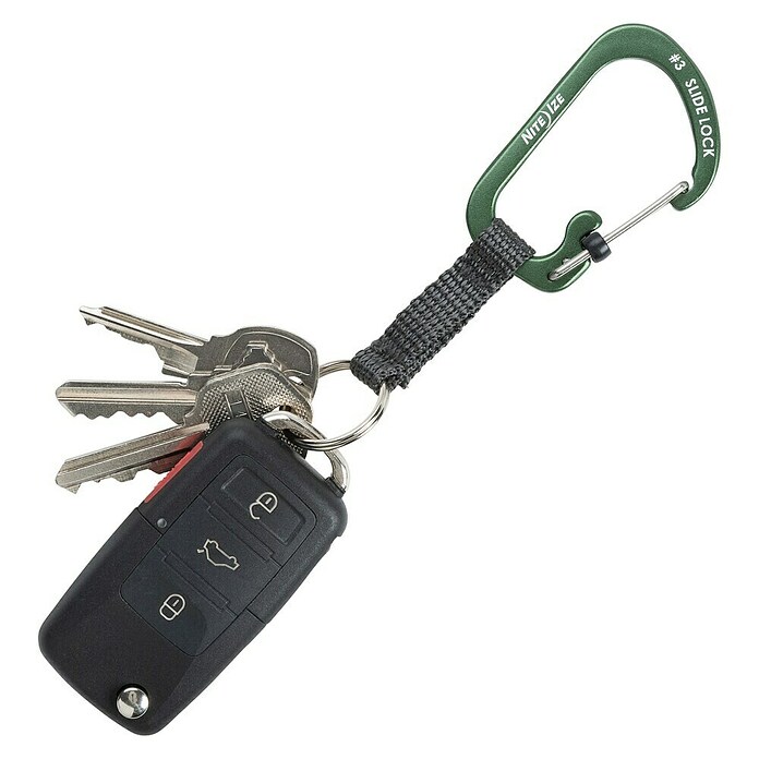 Nite Ize Karabinerhaken Slidelock Key Ring (Edelstahl, Olive) | BAUHAUS