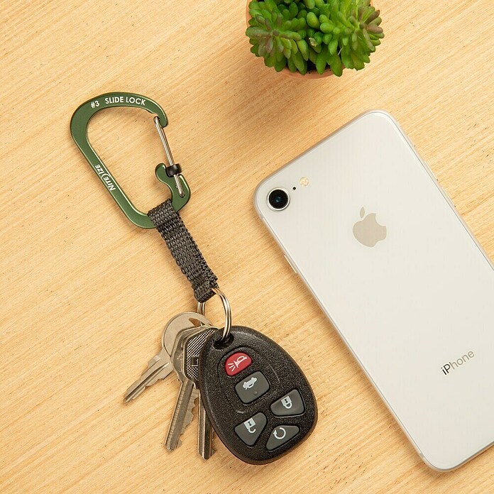 Nite Ize Karabinerhaken Slidelock Key Ring (Edelstahl, Olive) | BAUHAUS