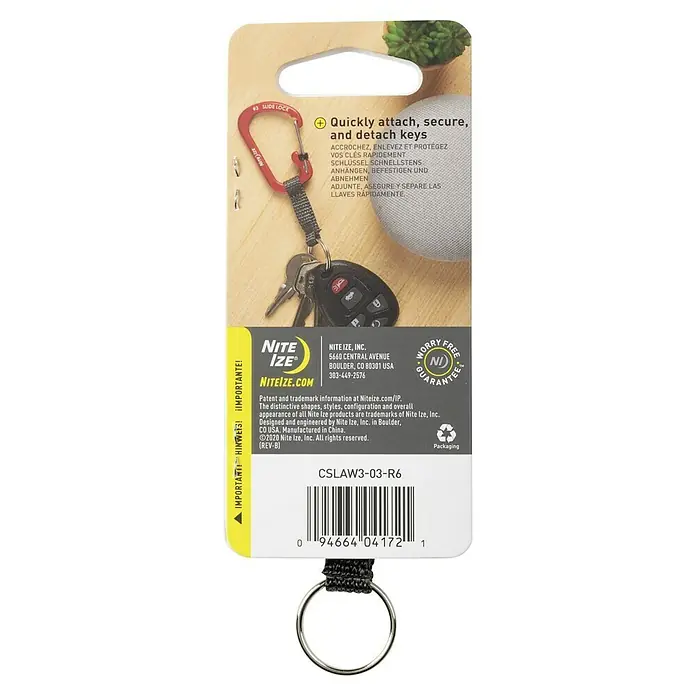 Nite Ize Karabinerhaken Slidelock Key Ring - Blau - Nite Ize SlideLock Karabiner zur schnellen und sicheren Befestigung von Schlüsseln. Praktisch für den Alltag und unterwegs.