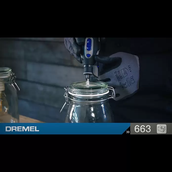 Dremel Diamant-Glasbohrer 663 - Ø x L: 6,4 x 44 mm - DREMEL® Glass Drilling Bit (663)