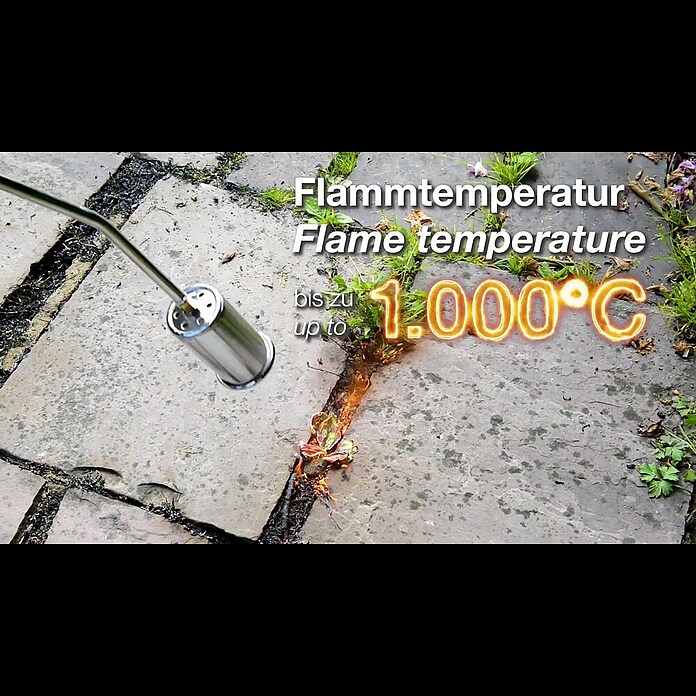 Gloria Unkrautvernichter Thermoflamm bio Professional PLUSFlammtemperatur: 1.000 °C Product