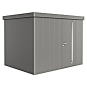 Biohort Neo Gerätehaus 2C (Außenbreite inkl. Dachüberstand: 292 cm, Außentiefe inkl. Dachüberstand: 236 cm, Stahl, Quarzgrau-Metallic, Einzeltür) | BAUHAUS