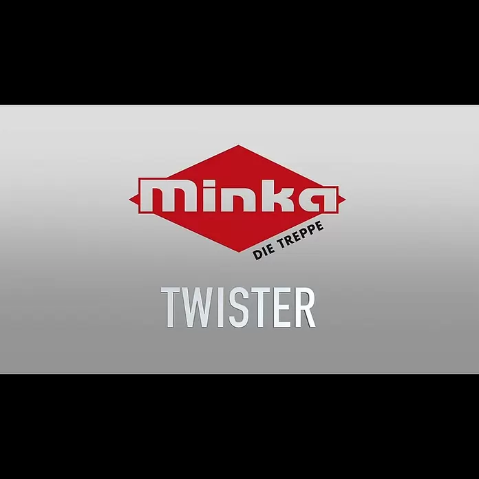 Minka Raumspartreppe Twister - Breite: 60 cm, Grau, Anzahl Steigungen: 13 Stk., Farbe Stufen: Buche Natur, Geschosshöhe: 200 cm - 294 cm - Minka Twister