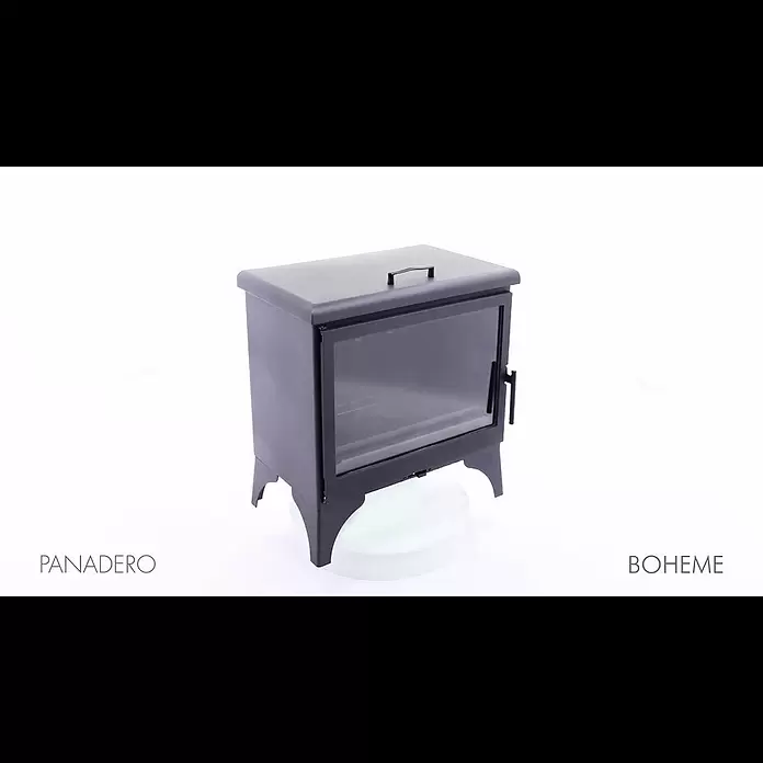 Panadero Estufa de leña Bohème - 9,8 kW, Volumen de calefacción: 290 m³, Antracita - BOHEME EcoDesign