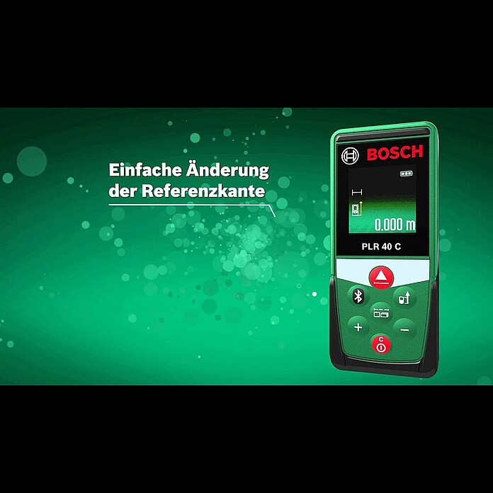 Bosch Laserentfernungsmesser PLR 40 CMessbereich: 0,05 - 40 m, Bluetooth, Messgenauigkeit: ± 2 mm Product