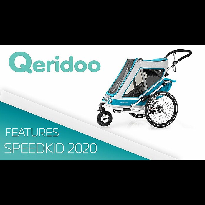 Qeridoo Kinderfahrradanhänger Speedkid 1Einsitzer, Petrol, Kinder von 1 bis 6 Jahren Product