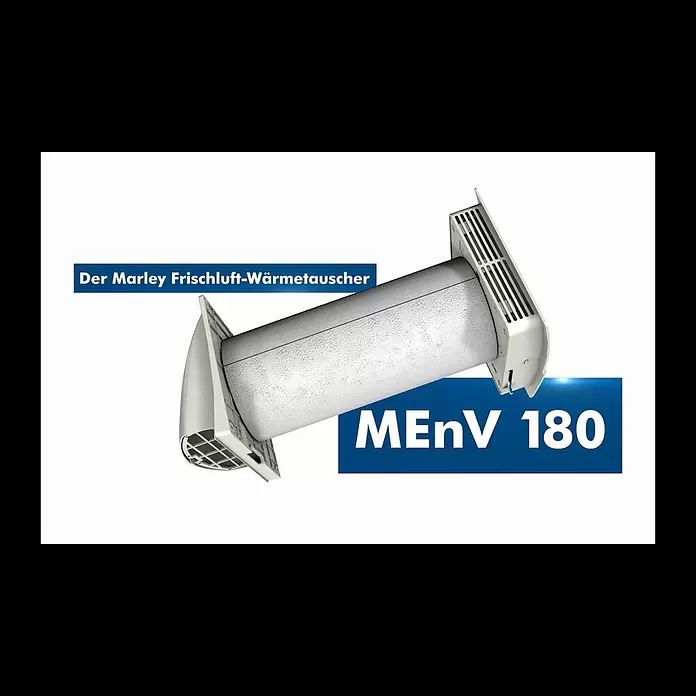 Marley Wärmetauscher MEnV 180 - Max. Leistung: 37 W - Mach's mit Marley: Der Frischluft-Wärmetauscher