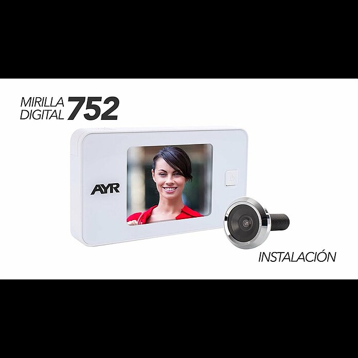 Mirilla digital 4 con ALARMA, pantalla LCD plata con grabación