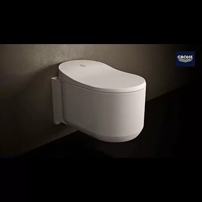 Grohe Sensia Arena Wand-Dusch-WC-Set - Spülrandlos, Mit antibakterieller Glasur, Spülform: Tief, WC Abgang: Waagerecht, Weiß - GROHE Sensia Arena: Funktionen