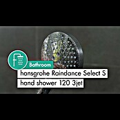 Hansgrohe Handbrause Raindance Select S 120 3jet (Anzahl Funktionen: 3 Stk., Durchmesser: 12,5 cm, Chrom) | BAUHAUS