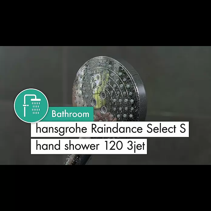 Hansgrohe Handbrause Raindance Select S 120 3jet - Anzahl Funktionen: 3 Stk., Durchmesser: 12,5 cm, Chrom - Raindance Select S120