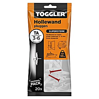 Toggler Hollewandpluggen TA 3-6 (20 st., Wit)