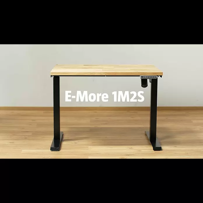 Tischgestell E-MOREBreitenverstellung: 100 cm - 150 cm, Höhenverstellung: 65,5 cm - 117,5 cm, Traglast: 80 kg, Stahl, Weiß - Tischgestell E-MORE 1M2S