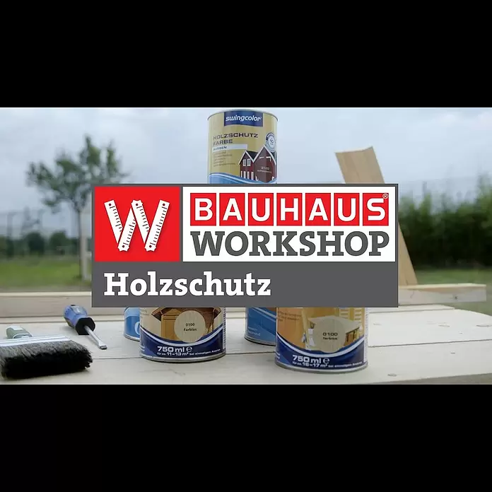 Weka wekaLine Gerätehaus Gr. 3 - 320 x 329 cm, Holz, Anthrazit, Weiß - Wie schütze ich mein Holz im Garten? [Experten Tipps] | BAUHAUS Workshop