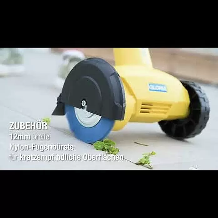 Gloria Power for All 18V Fugenreiniger WeedBrush li-on - 18 V, Li-Ionen, Ohne Akku - GLORIA WeedBrush - Elektro-/Akku-Unkrautfugenbürste - Zeigt Unkraut die Grenzen auf