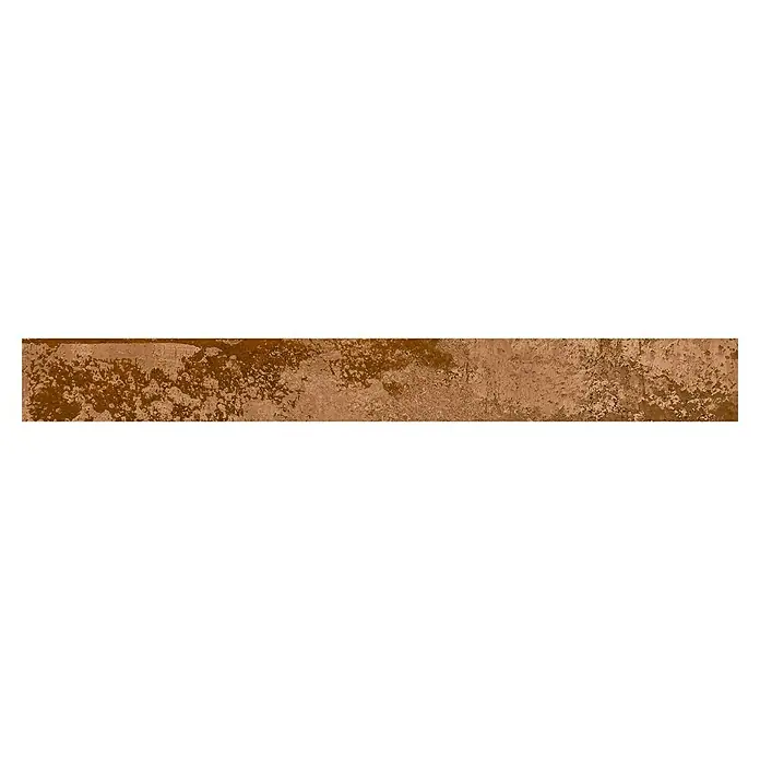 Sockelfliese Metallic Brown - 7,1 x 60 cm, Braun, Matt - Eine Textur in erdigen Brauntönen, die ein rustikales, natürliches Aussehen vermittelt und sich ideal für Hintergründe eignet.