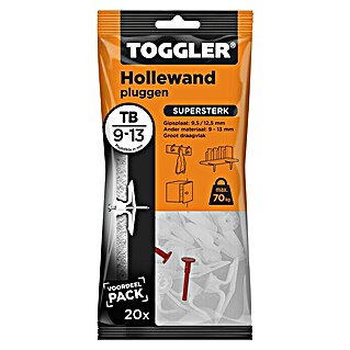 Toggler Hollewandpluggen TB 9-13 (20 st., Wit)