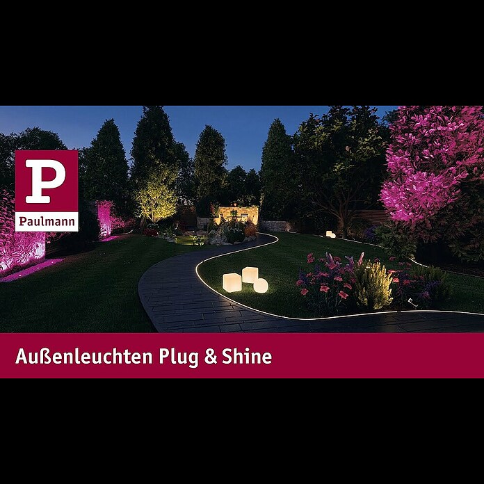 Paulmann Plug & BAUHAUS IP67, W, | Basis-Set LED-Gartenstrahler (6 Shine 3-flammig, Erdspieß) Sting