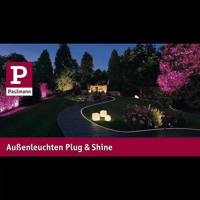 Paulmann Plug & Shine Bodeneinbauleuchte Lichtleiste8 W, Warmweiß, IP67, L x B x H: 90 x 5,4 x 4,5 cm - Plug & Shine Außenleuchten von Paulmann Licht