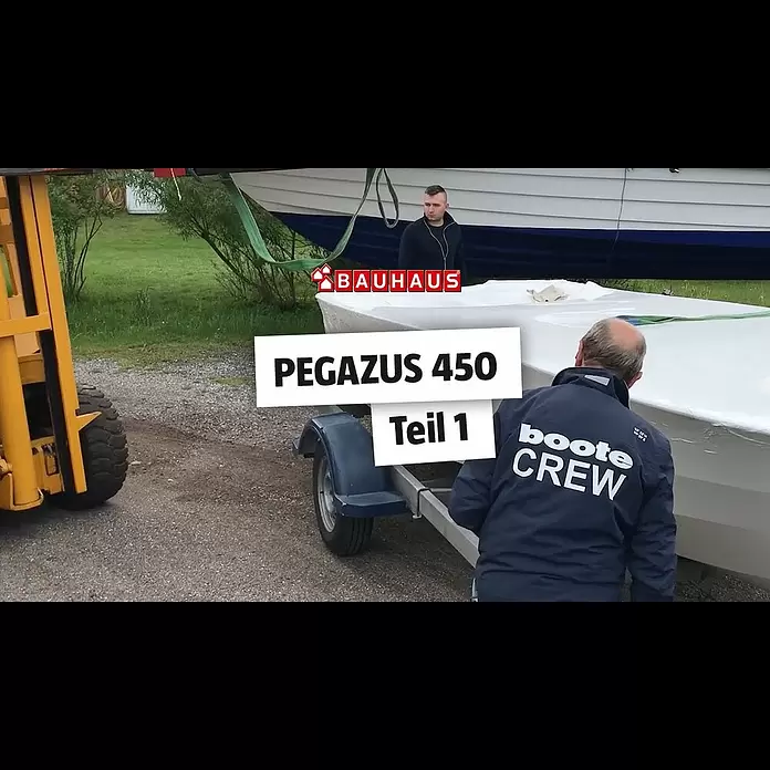 PEGAZUS GFK-Boot 450 Ready to Go 1511 kW, Geeignet für: Max. 5 Personen, CE-Klasse C - Pegazus 450 Bausatz ⚓ BAUHAUS Nautic (Teil 1)