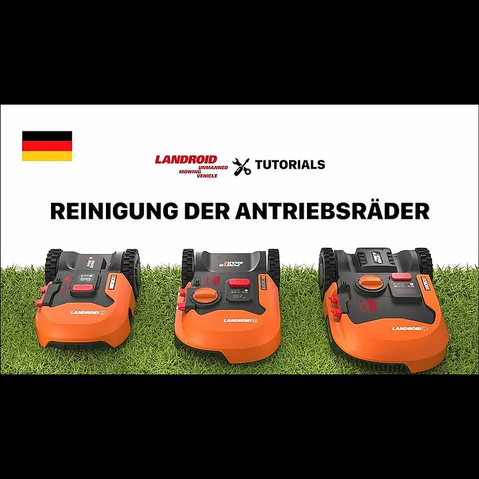 Worx PowerShare 20V Mähroboter Landroid M500 - 500 m², Schnittbreite: 18 cm, Induktionsgestützte Navigation, Begrenzungskabel - LANDROID TUTORIAL - REINIGUNG DER ANTRIEBSRÄDER