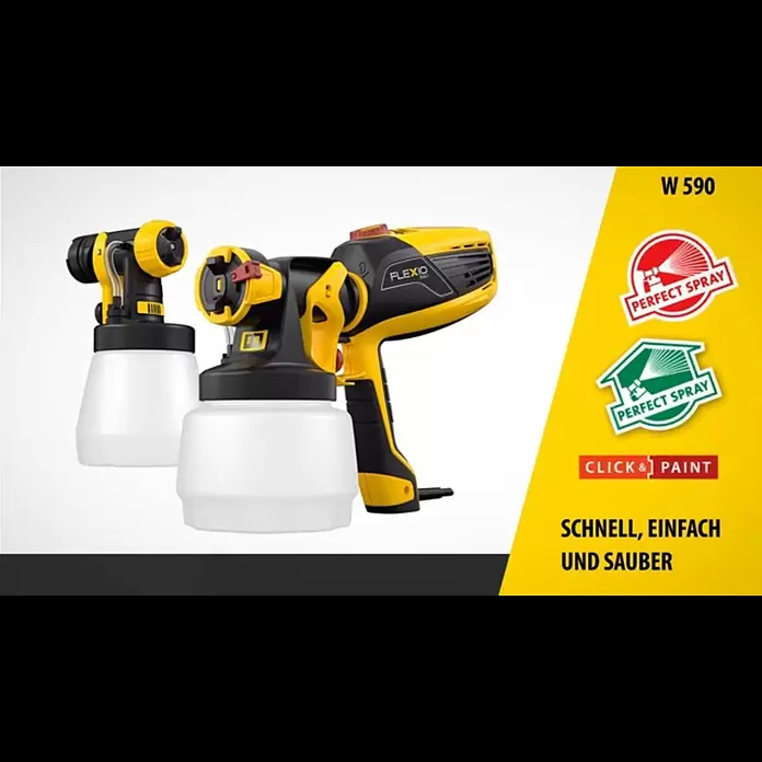 Wagner Farbsprühsystem W 590 Flexio - 630 W, Förderleistung: 0,5 l/min - Universal Sprayer W 590 FLEXiO von WAGNER - Produkteigenschaften