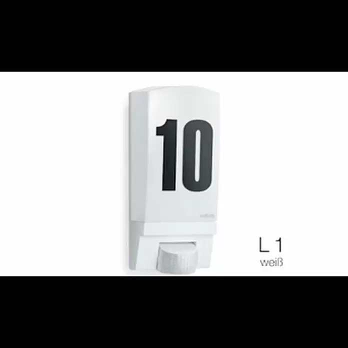 Steinel Sensor-Außenleuchte L 1 S weiß - 60 W, 120 x 110 x 255 mm, Weiß, IP44 - Steinel Licht: L 1 WS
