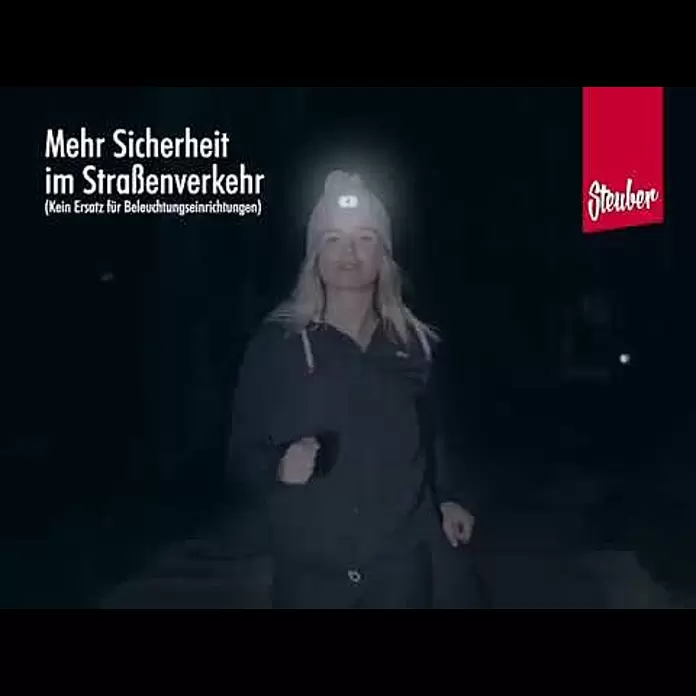 Steuber LED-Mütze - Blau, Ohne Bommel - LED Mütze von Steuber