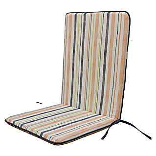 Cojín para asiento Rayas multicolor (Multicolor, L x An x Al: 95 x 45 x 3,5 cm, Composición del material de la funda: 50% algodón y 50% poliéster)