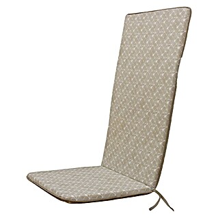 Cojín para sillón de posiciones Estrellas (120 x 45 x 3,5 cm, Beige/Blanco, 50% algodón y 50% poliéster)