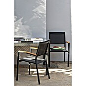Silla de jardín Ariadna (Antracita / Marrón natural, Eucalipto, Apilable) | BAUHAUS