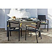 Silla de jardín Ariadna (Antracita / Marrón natural, Eucalipto, Apilable) | BAUHAUS