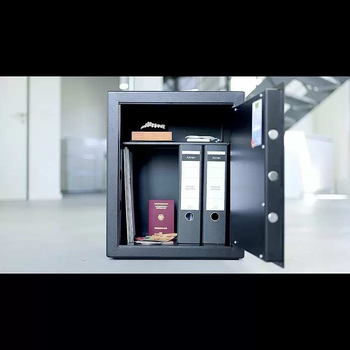 Burg-Wächter Caja fuerte Home Safe H 210 E - Candado de combinación electrónico, con comprobación VdS, con certificación ECB-S EN 1300, clase 2/B, L x An x Al: 376 x 402 x 278 mm, Negro - Home Safe H210E
