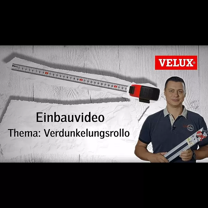 Velux Dachfensterrollo DKL Y87 1100SFarbe: Dunkelblau - 1100S, Farbe Schiene: Aluminium, Manuell - Einbau DKL Verdunkelungsrollo | VELUX Sonnenschutz