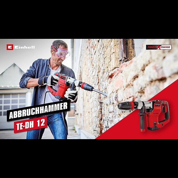 Einhell Abbruchhammer TE-DH 12 (1.050 W, 12 J, SDS-Max-Aufnahme) | BAUHAUS