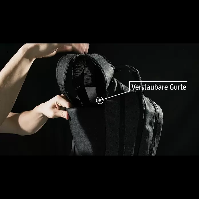 Gepäckträgertasche 2in1 - Volumen: 25 l, Schwarz - 2in1 Rucksack