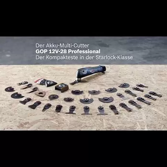 Bosch Professional Akku-Multifunktionswerkzeug GOP 12V-28 - 12 V, Ohne Akku, Ohne L-Boxx - Bosch Akku-Multi-Cutter GOP 12V-28 Professional