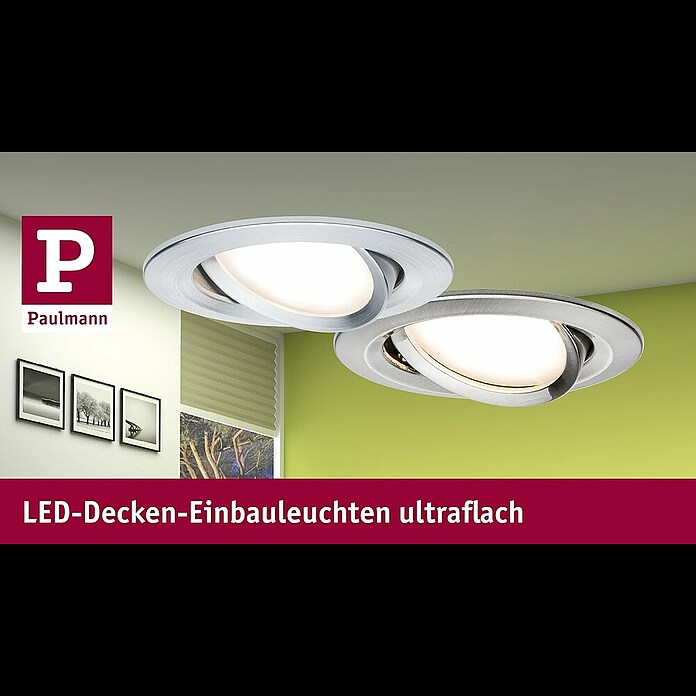 Paulmann LED-Einbauleuchten-Set Nova Mini (12 W, Weiß, Warmweiß) | BAUHAUS