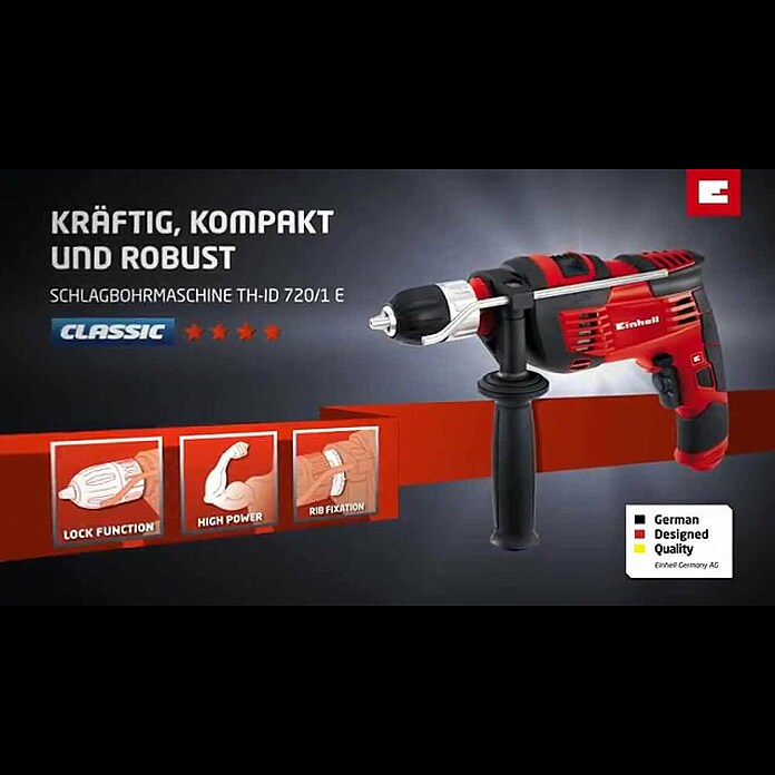 Einhell Schlagbohrmaschine TC-ID 720/1 E Kit720 W, Leerlaufdrehzahl: 0 U/min - 2.800 U/min Product