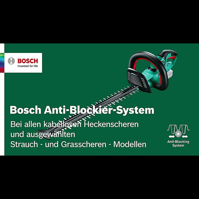 Bosch 18 V Power for All Akku-Heckenschere Universal HedgeCut 18V-5518 V, Li-Ionen, Ohne Akku, Schnittlänge: 50 cm Product