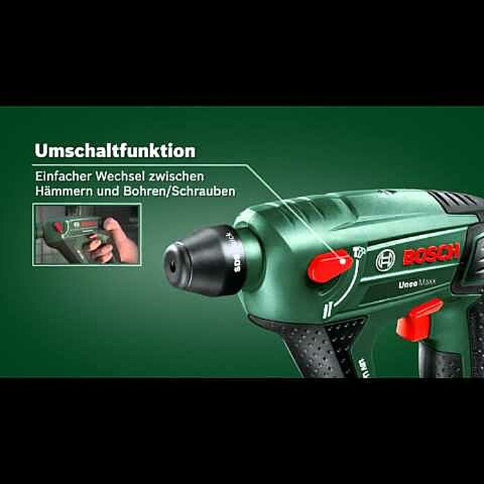 Bosch 18 V Power for All Akku-Bohrhammer Uneo Maxx18 V, Li-Ionen, 2,5 Ah, 1 Akku, Einzelschlagstärke: 0,6 J Product