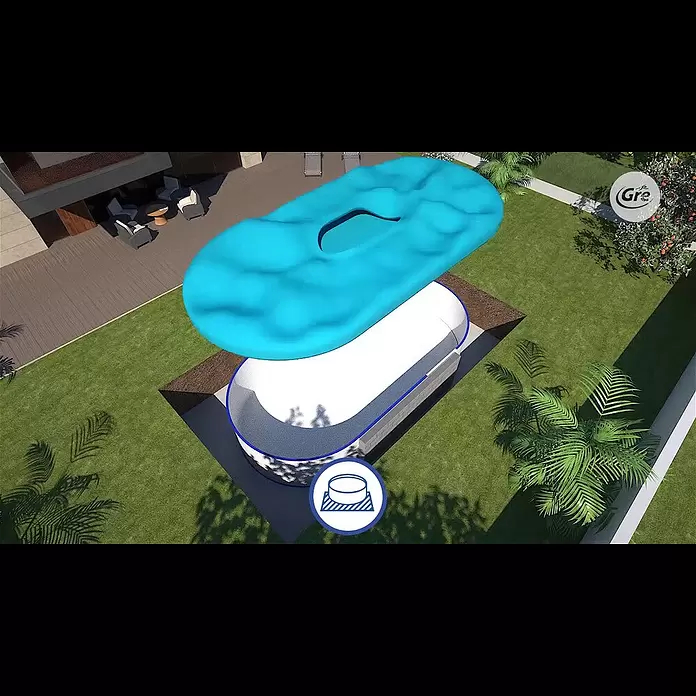Gre Kit de piscina enterrada Sumatra - L x An x Al: 600 x 320 x 120 cm, 17.850 l - Piscinas desmontables enterradas Gre / Gre Inground removable pools