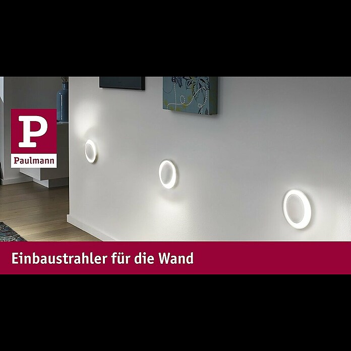 Paulmann LED-Einbauleuchte eckig (2,7 W, Weiß, L x B: 7,8 x 7,8 cm, Eckig) | BAUHAUS